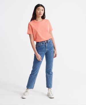 Superdry Organic Cotton Standard Label Női Pólók MélyKorall | JPFZQ2943